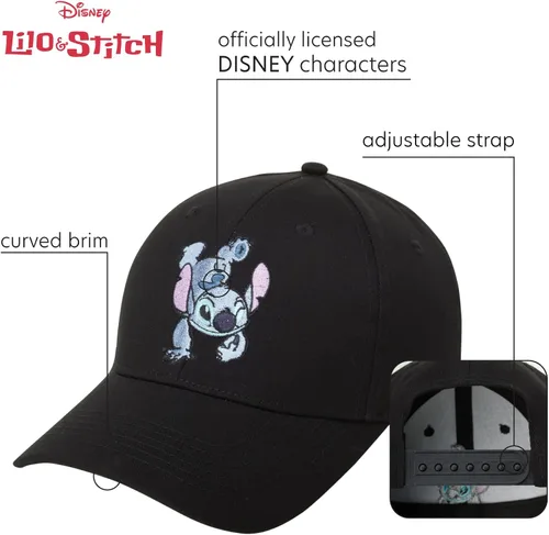 Vista 2 de Disney Unisex Lilo & Stitch Hat - Snap Back Baseball Cap, Dad Hat, Mom Hat