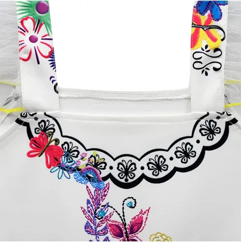Vista 4 de Cekalue Encanto Mirabel Madrigal - Disfraz de ballet falda de verano ropa de Halloween con bolsa