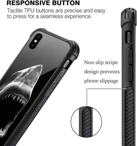 Vista 37 de Funda compatible con iPhone XR, diseño de elefantes africanos para niñas, diseño de patrón a prueba de golpes, antiarañazos, carcasa trasera