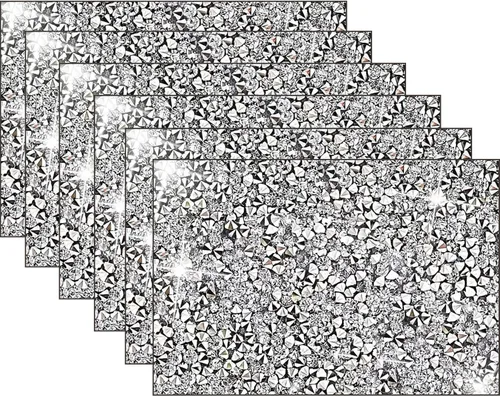 Vista 44 de Juego de 1 mantel individual redondo en negro, manteles individuales brillantes resistentes al calor, lavables, para cena, cocina, boda, decorativos