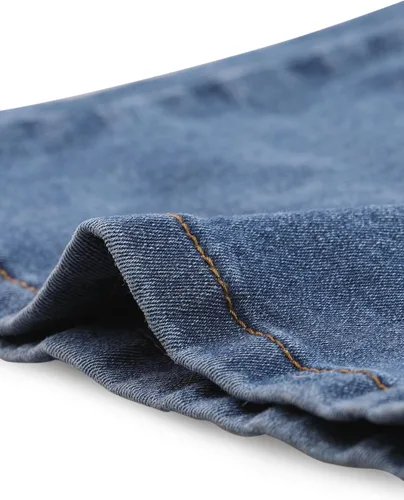 Vista 5 de Allegra K Overol de mezclilla para mujer, estilo casual, ajustable, con pechera acampanada, pantalones de mezclilla