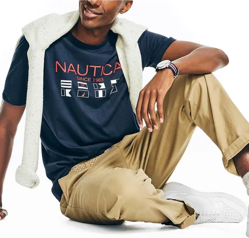 Vista 2 de Nautica Camiseta con logotipo para hombre