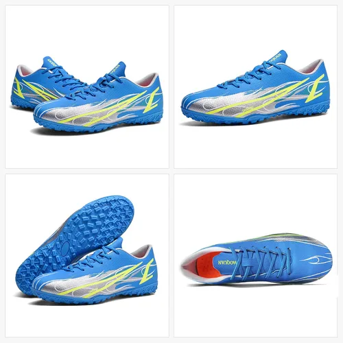 Vista 7 de Zapatos de fútbol para hombre, botines de fútbol atléticos, de alta calidad, transpirables, antideslizantes, para exteriores, para entrenamiento