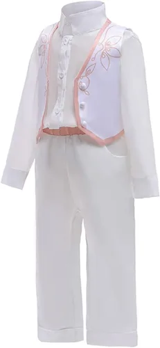 Vista 2 de keaiyouhuo Disfraz de Encanto de 4 piezas para bebé, disfraz de Antonio para niños, príncipe Madrigal, Halloween, cosplay, 1-7T