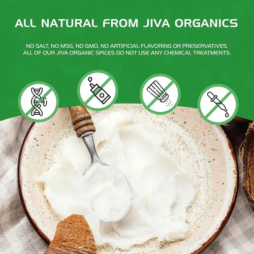 Vista 9 de Manteca de coco orgánica sin procesar, frasco de 16 onzas, de Jiva Organics