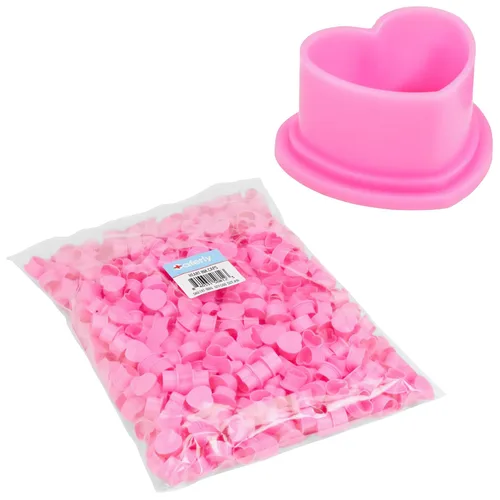 Vista 7 de Saferly Tapas de tinta de tatuaje de corazón con base para tatuaje, tatuaje, soporte de pigmento desechable, suministros de tatuaje de microblading