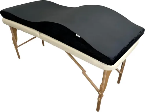 Vista 8 de Cubrecama con pestañas, 23 x 70 pulgadas, cubrecolchón de espuma viscoelástica, color beige