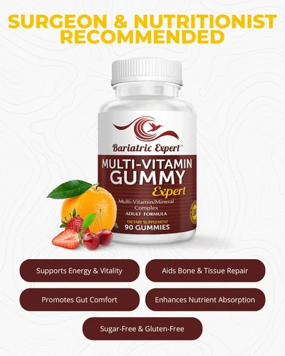 Vista 2 de Bariatric Expert - Gomitas multivitamínicas – Suplemento dietético de fusión rápida para adultos después de la manga gástrica y bypass, recomendado