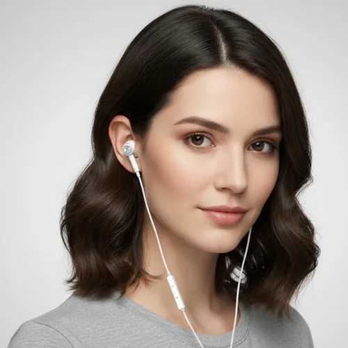 Vista 9 de BENEWY ME530 Auriculares con cable, auriculares con cable con micrófonos Inline control mic, stereo bass sound, plug & play, lightweight in-ear