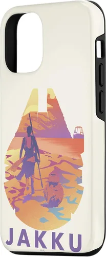 Vista 2 de Funda de relleno para iPhone 15 Star Wars Jakku Millennium Falcon