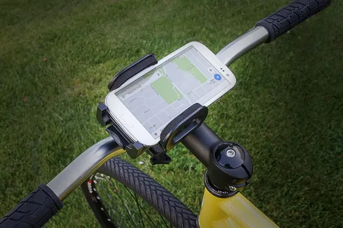 Vista 6 de Scosche HFBM01 Handleit Soporte de teléfono para manillar de bicicleta con soporte universal para dispositivos móviles compatibles, ajustable