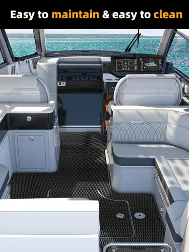 Vista 5 de FOCEAN Boat Flooring - EVA Foam Sea Boat Decking Small Diamond Marine Deck Mats for Bass Boats Pontoon Boats Jon Boats RV Yacht Kayak Floor