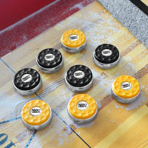 Vista 6 de Juego de discos de tejo con cera de arena de tejo, juego de mini discos de tejo con 2 latas de polvo de cera de tejo y mini cepillo adecuado