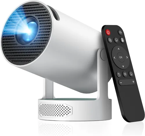 Vista 8 de Mini proyector con Bluetooth y WiFi, proyector portátil mejorado de 200 lúmenes ANSI 4K, enfoque automático/Keystone, compatible con iPhone/TV