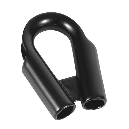 Vista 4 de Paquete de 2 dedales de cable de acero inoxidable con refuerzo (negro, 3/8 pulgadas)