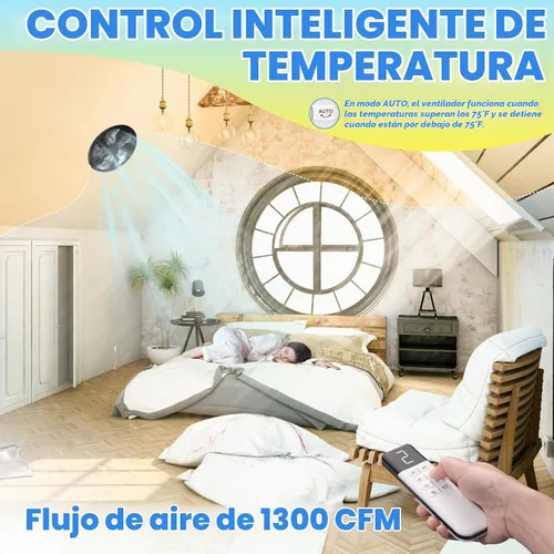 Vista 2 de LANGY Ventilador solar para ático con termostato, ventilador de ventilación solar de techo con panel solar de 55 W, ventilador de escape de techo