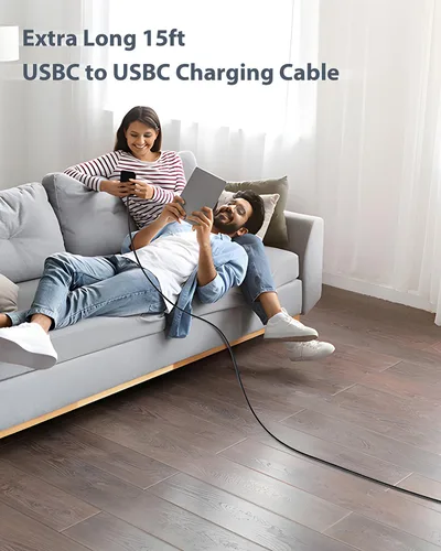 Vista 117 de Dasku iPhone 17 USB C a USB C de carga rápida, 60 W (3.1 A), paquete de 2 cables cargador de carga de 3 pies tipo C para iPhone 17/16/15/15 Plus/15