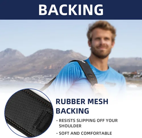 Vista 5 de THURSO SURF Correa de hombro SUP ajustable para tabla de remo con soporte acolchado Eslinga de SUP resistente con clips para tabla de remo
