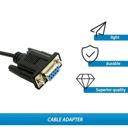 Vista 3 de Vanki 1 unids RS232 DB9 hembra a USB 2.0 A hembra adaptador de cable serie convertidor 8 pulgadas 9.8 in