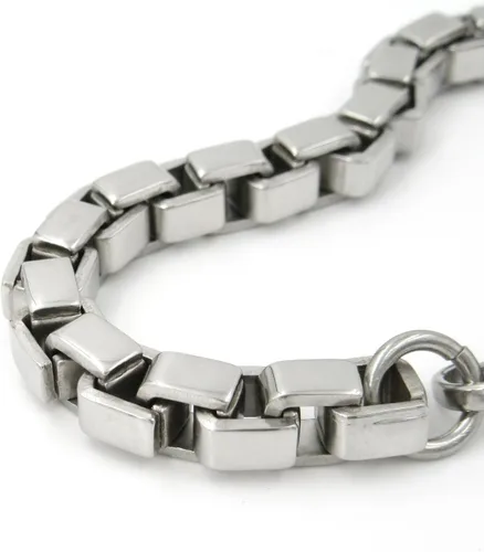 Vista 3 de Pulsera de acero inoxidable con cadena de eslabones para hombre, 0.315 in