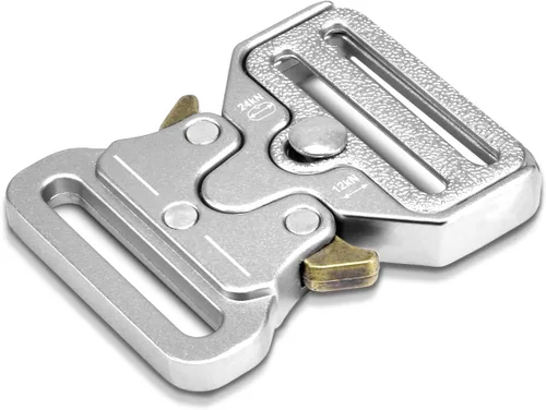 Vista 14 de Hebilla táctica de 3/4 pulgadas para pulseras de paracaídas, hebilla táctica de cuerda de paracaídas de metal para chaleco táctico, collar de perro