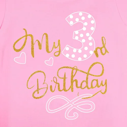 Vista 5 de IBTOM CASTLE It's My 3rd Birthday Outfits Ropa de tres fiestas para niños, camisa de lunares, falda tutú, falda de princesa, sesión de fotos