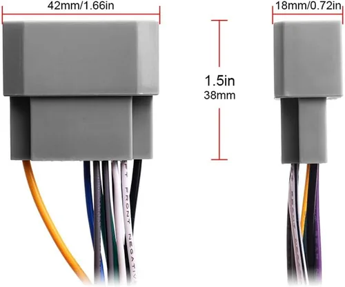 Vista 6 de RDBS Arnés de cableado estéreo para automóvil para Dodge 2006-2016, Jeep 2008-2016, modelos Chrysler 2004-2016, cable de radio con conector