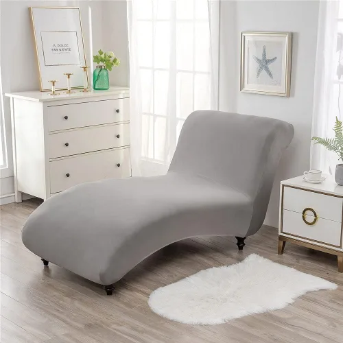 Vista 13 de Funda elástica para tumbona, funda elástica para tumbona de lujo, para sala de estar, muebles de interior, ultra suave, lavable a máquina (1)