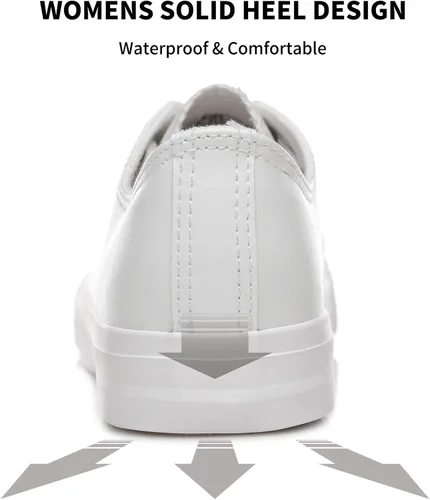 Vista 4 de Zapatos de lona para mujer zapatos de tenis de caña baja con cordones