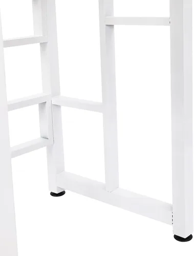 Vista 8 de Soporte apilable para lavadora y secadora, capacidad de carga de 419 libras, estante resistente con estante ajustable, estantes apilables para Blanco