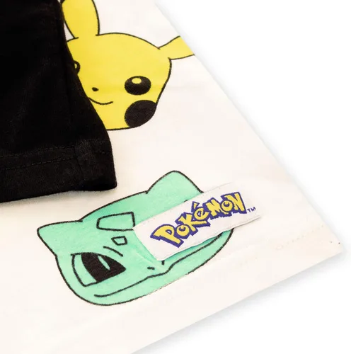 Vista 7 de Pokemon Paquete de 2 camisetas Charmander Squirtle and Pikachu para niños