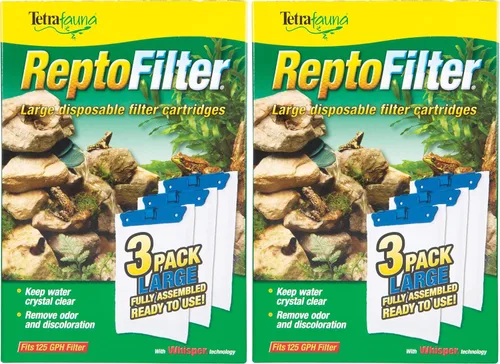 Vista 9 de Cartuchos de filtro ReptoFilter de TetraFauna, tamaño mediano, recambios de cartucho de filtro, 3