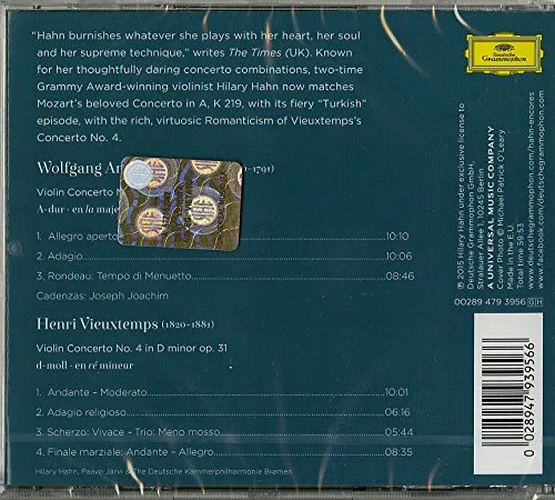 Vista 2 de Mozart Violin Concerto No. 5Vieuxtemps Violin Concerto No. 4