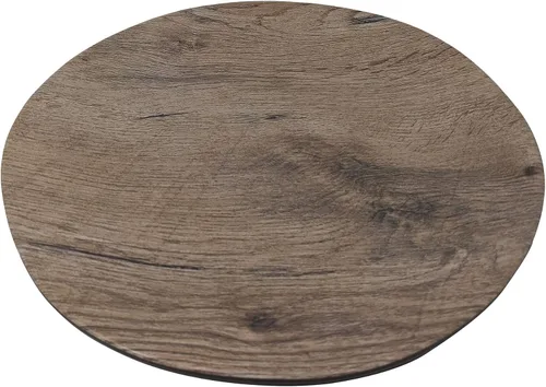 Vista 2 de Gianna's Home Juego de vajilla rústica de melamina de 12 piezas de plástico pesado, grano de madera