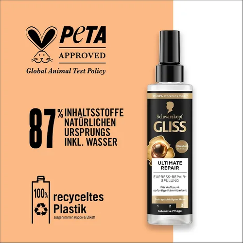 Vista 7 de Gliss Kur Ultimate Express-Repair-Spülung, 6.8 fl oz