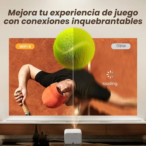 Vista 6 de [Sonido de JBL y alto brillo] Proyector Yaber con WiFi y Bluetooth, enfoque automático/corrección Keystone, proyector de película de sonido 3D