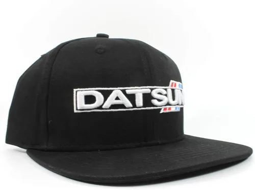 Vista 5 de Rotary13B1 Gorra de béisbol Datsun NegroSombrero - Estilo C ala plana, Negro
