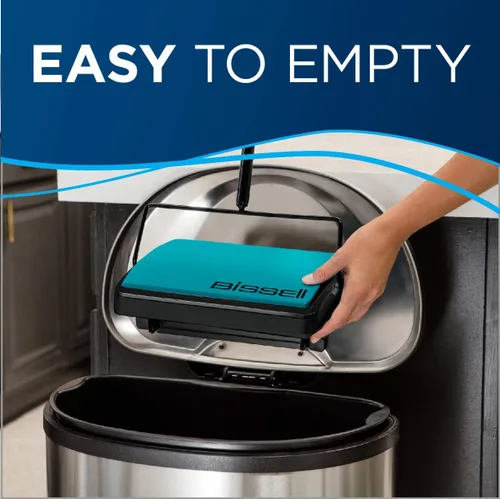 Vista 4 de Bissell Easy Sweep Barredora Compacta para Alfombras y Pisos, 2484A, Verde Azulado