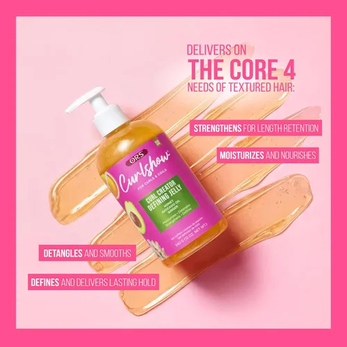 Vista 13 de ORS Curlshow Curl Creator Defining Jelly, ofrece una definición duradera y una sujeción firme de 12 onzas