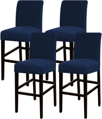 Vista 27 de Funda elástica para taburete de bar, taburete de mostrador, funda para silla de pub para comedor, cafetería, funda protectora para taburetes de bar