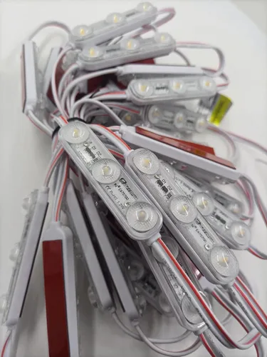 Vista 3 de Q QINGCHEN Módulo LED blanco cálido de 3000 K, 1.2 W, 12 V, sin entrada de polaridad, luz decorativa impermeable para letreros publicitarios