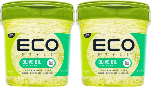 Vista 4 de ECOCO Gel de estilo profesional de Styler, Aceite de oliva, Max Hold 10, 16 oz, grande (I811A)