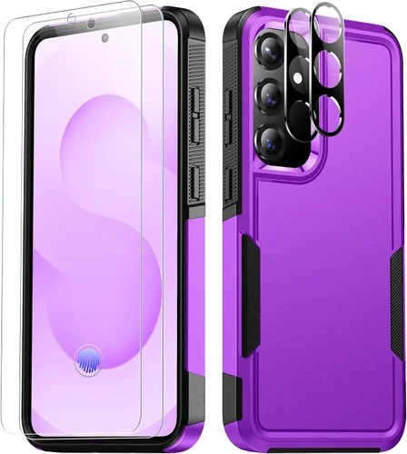 Vista 28 de SPIDERCASE Funda diseñada para Samsung Galaxy S25, [protección contra caídas de grado militar de 10 pies], paquete de 2