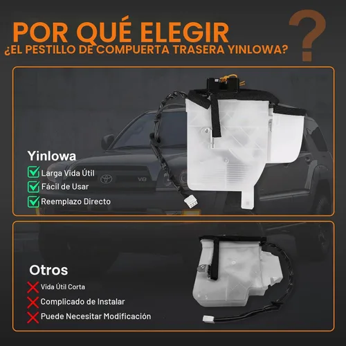 Vista 6 de Actuador de pestillo trasero para Toyota 4Runner 2003-2009 Accionador de bloqueo de puerta trasera Ensamblaje del pestillo del tronco Reemplaza