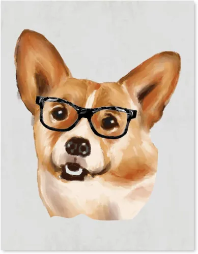 Vista 28 de Andaz Press Póster impreso para pared de perro, 8.5 x 11 pulgadas, Bulldog inglés con gafas negras, 1 paquete, regalo de cumpleaños de Navidad, sin