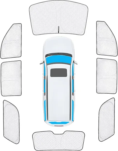 Vista 31 de KMF 6 piezas de parasoles gruesos para Mazda 3 Hatchback (No Sedán) 2014-2018 Accesorios, parasoles completos para parabrisas y ventanas de coche