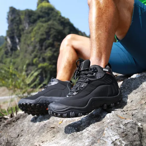 Vista 6 de Botas de senderismo impermeables Thermator de tiro medio para hombre, botas de senderismo para exteriores, 7