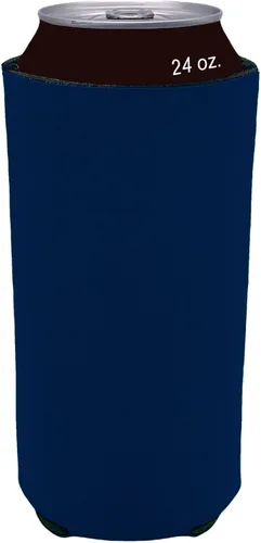 Vista 23 de Espuma en blanco plegable de 24 oz. Can Coolie (variedad, paquete de 6)