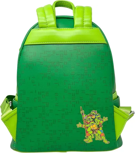 Vista 3 de Loungefly TMNT Teenage Mutant Ninja Turtles Squad - Bolso de hombro con doble correa para mujer