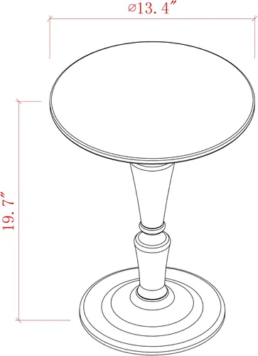 Vista 3 de Mesita de noche moderna mínima de acrílico transparente de la mesa